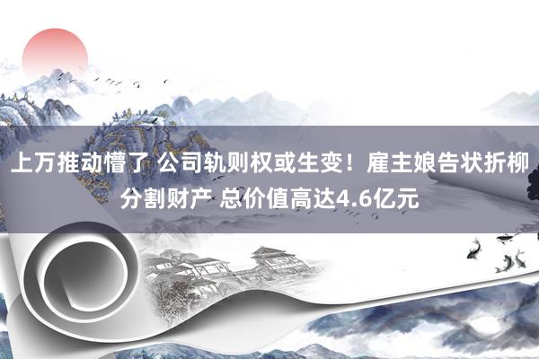 上万推动懵了 公司轨则权或生变！雇主娘告状折柳分割财产 总价值高达4.6亿元