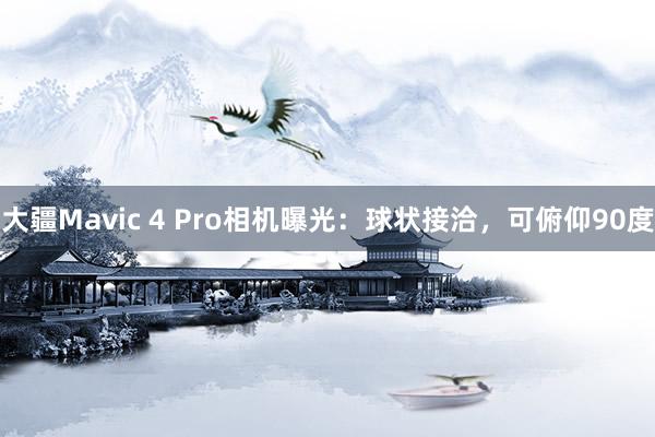 大疆Mavic 4 Pro相机曝光：球状接洽，可俯仰90度