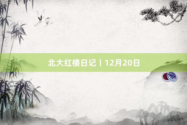 北大红楼日记丨12月20日