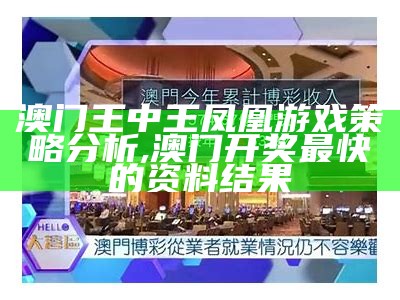 澳门王中王凤凰游戏策略分析,澳门开奖最快的资料结果