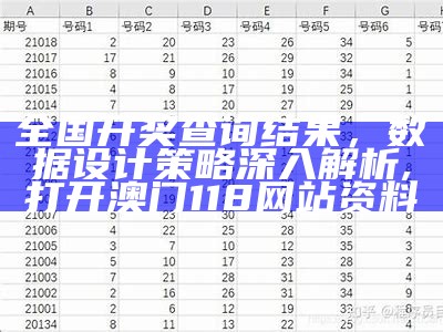 全国开奖查询结果，数据设计策略深入解析,打开澳门118网站资料