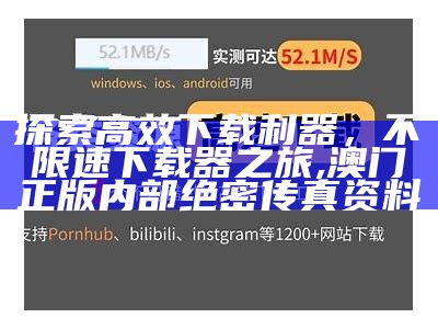 探索高效下载利器，不限速下载器之旅,澳门正版内部绝密传真资料